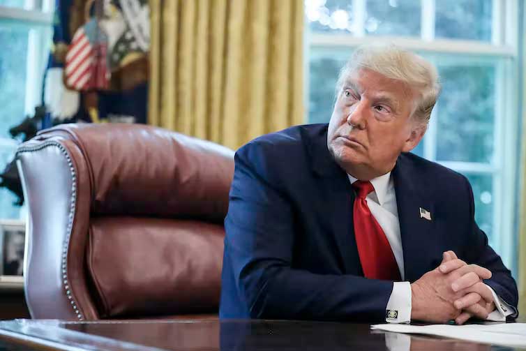President Donald Trump in the Oval Office on Sept. 17, 2020. Oliver Contreras-Pool/Getty Images