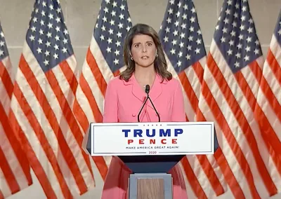 Nikki Haley Is Running Against Trump, but With His Platform