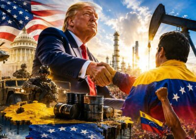While History Screams a Warning Trump Brags About His “Brilliant” Scheme in Venezuela